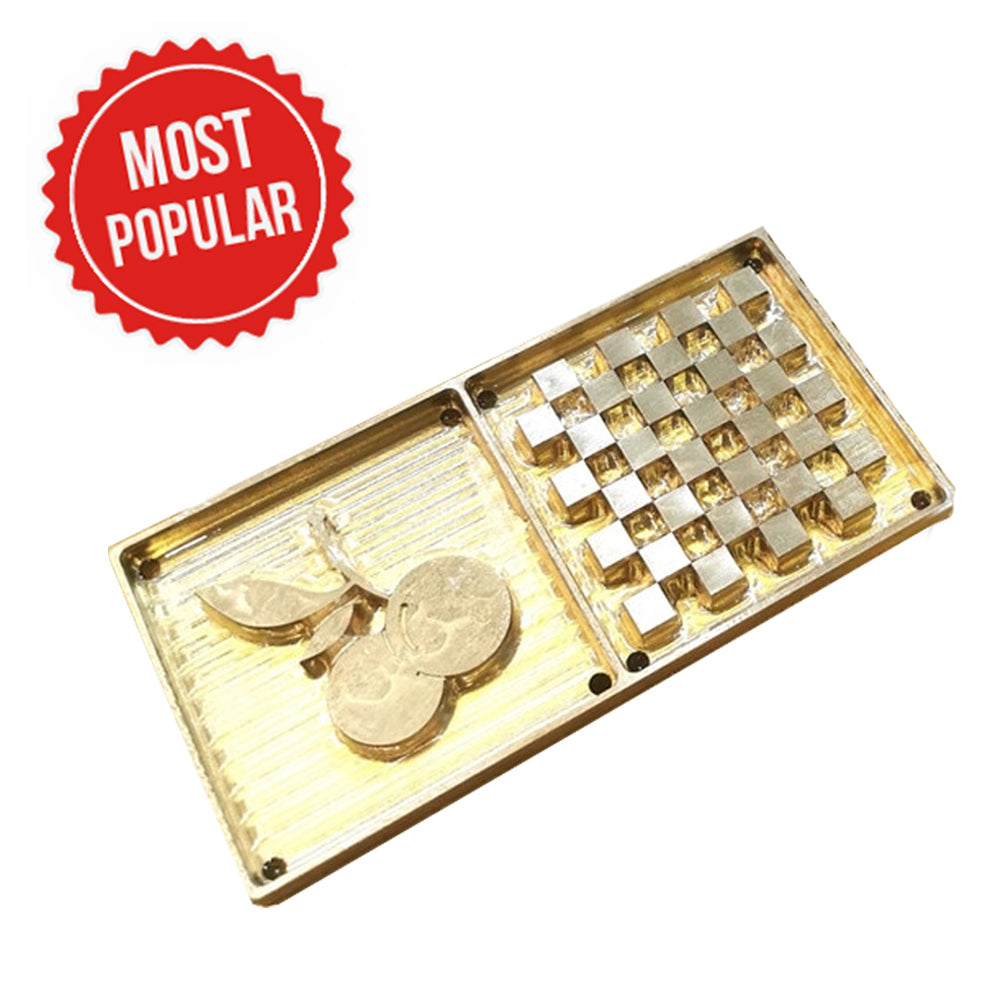 Brass Ice DIY Tray Personalized Square Cocktails Ice Stamp Tray